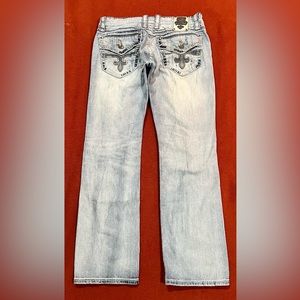Rock Revival Jeans mens size 32 inseam 32 Xan Relaxed Straight.